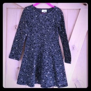 Grey gold hearted warm dress